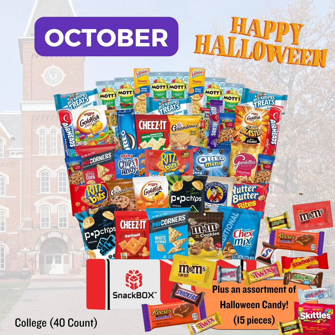 (2025/2026) Monthly College Student SnackBOX Care Package Subscription Program | Snacks Delivered each Month!