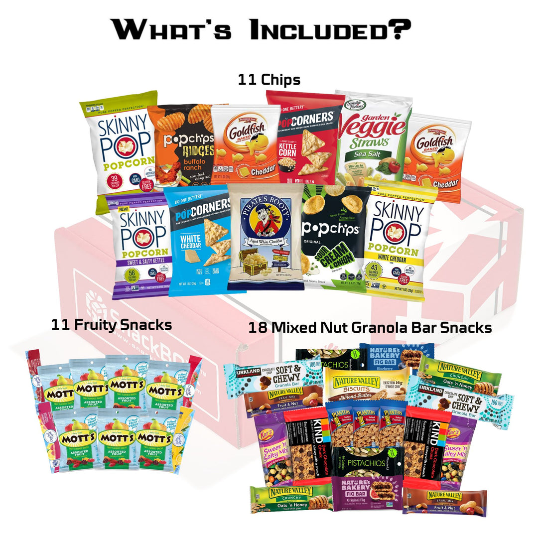 Healthy Snacks Assortment Care Package (40 Snacks)