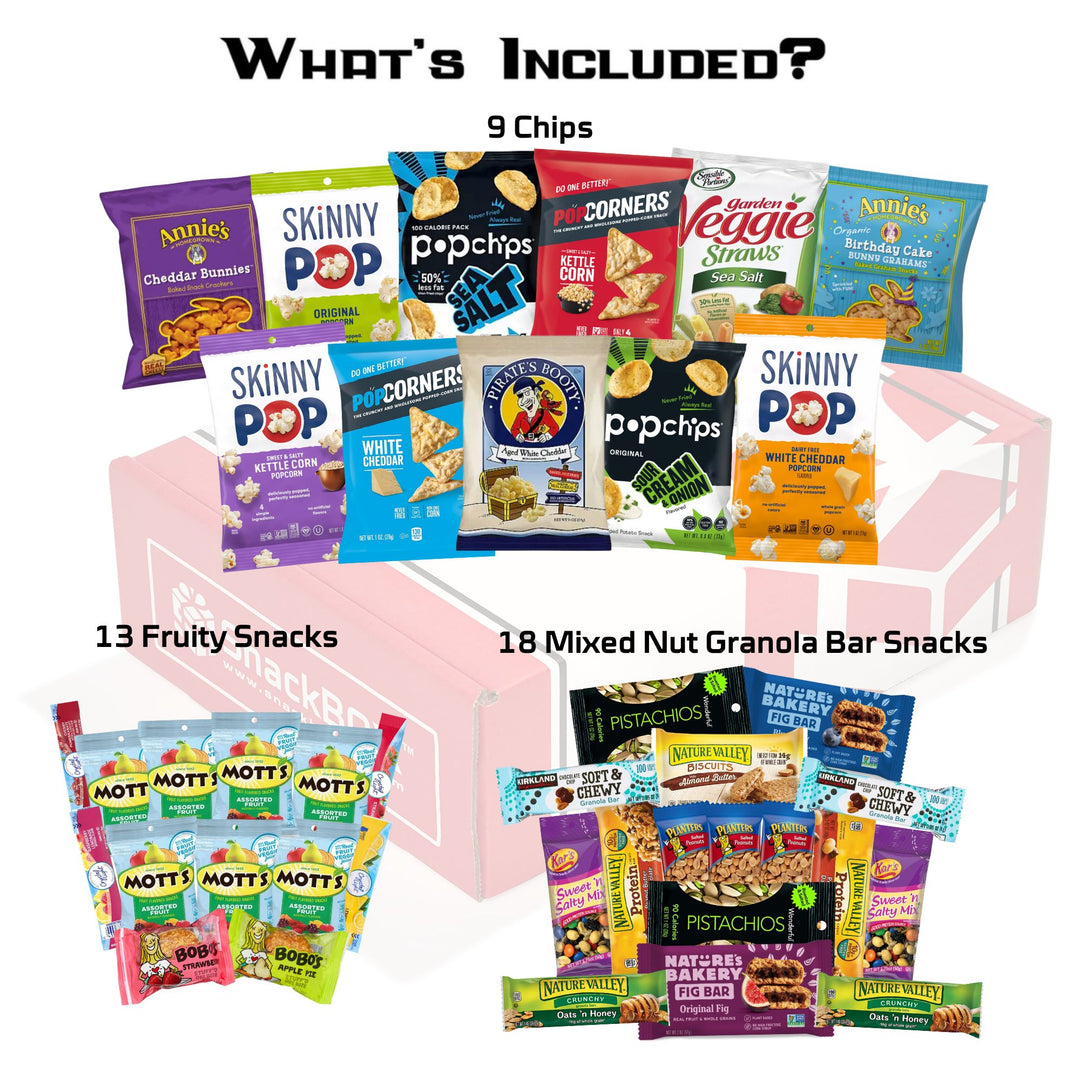 Healthy Snacks Assortment Care Package (40 Snacks)