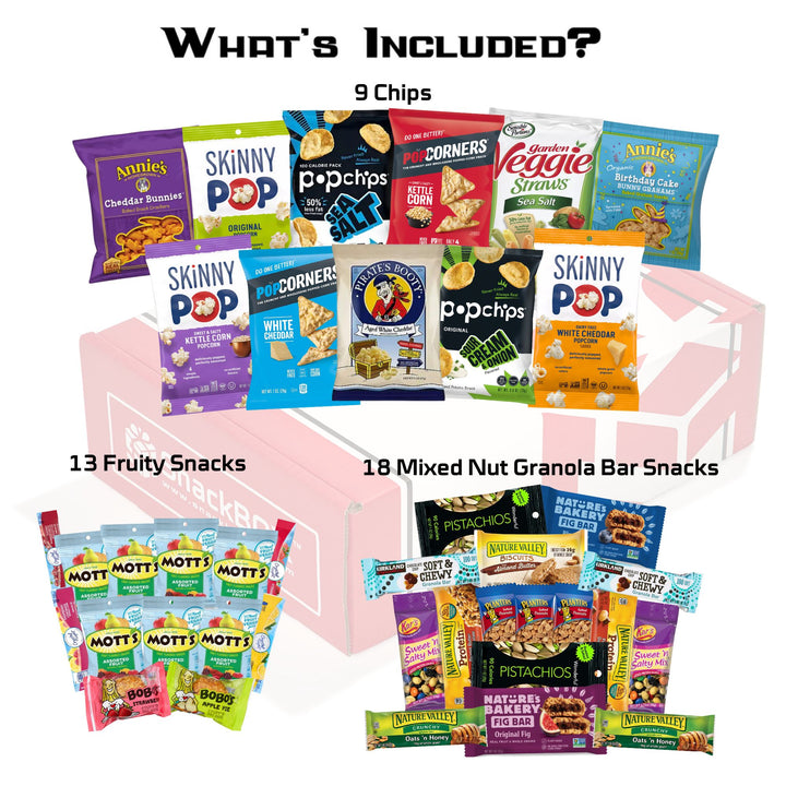 Healthy Snacks Assortment Care Package (40 Snacks)