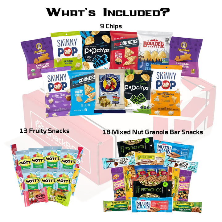 Healthy Snacks Assortment Care Package (40 Snacks)