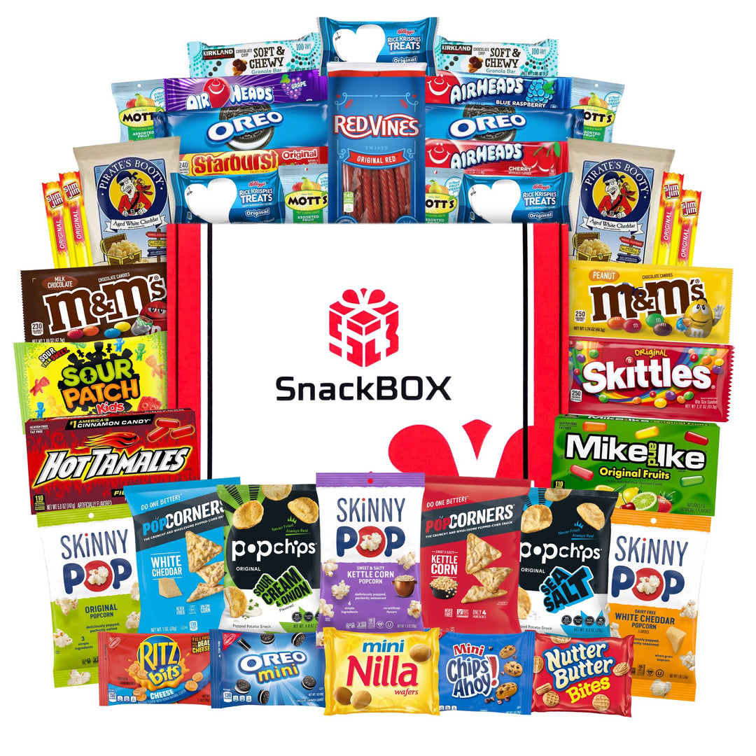 Movie Night Care Package | Candies, Chips, and Cookies Assortment Care Package (40 Snacks)