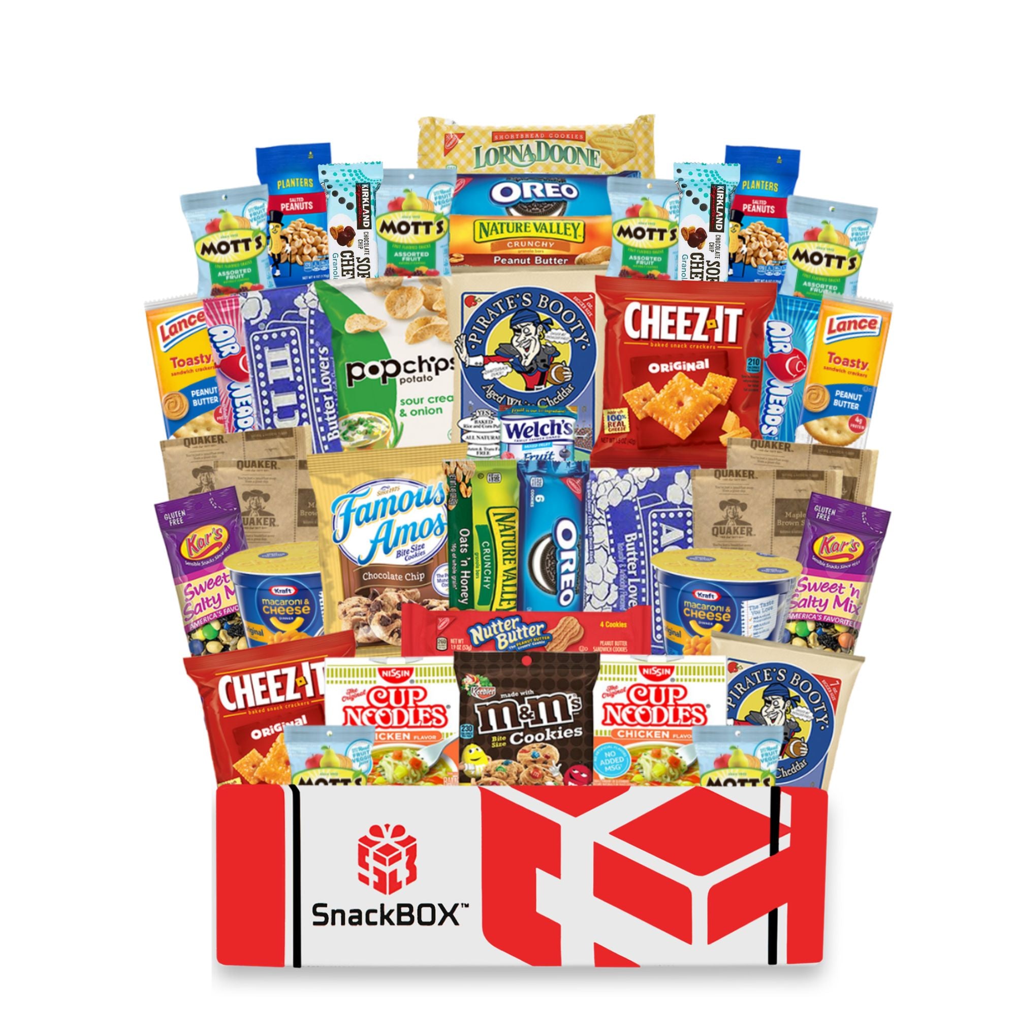 Snack Box Variety Pack (50 Count) Candy Gift Basket - College