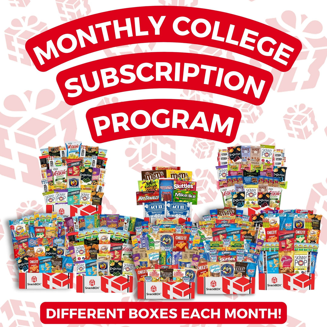 (2024/2025) College Student SnackBOX Care Package Subscription Program | Snacks Delivered each Month!