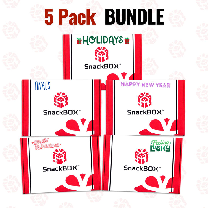 PREPAID (2024/2025) College Student SnackBOX Care Package Subscription Program | 5 Pack BUNDLE