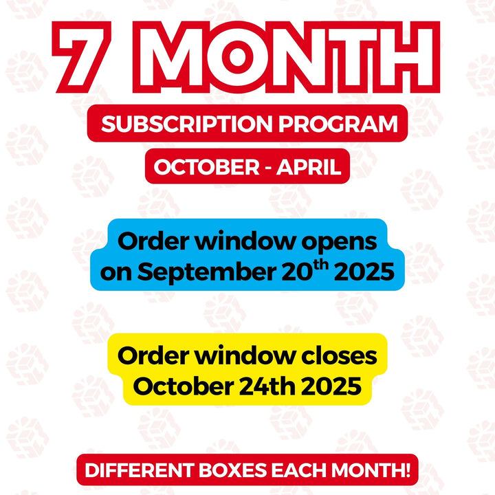 PREPAID (2025/2026) College Student SnackBOX Care Package Subscription Program | 7 Pack BUNDLE | Oct - April