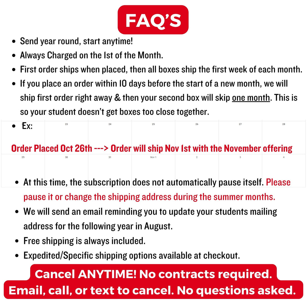 (2025/2026) Monthly SnackBOX Care Package Subscription Program | Snacks Delivered each Month!