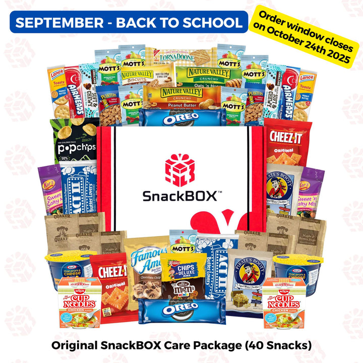PREPAID (2025/2026) College Student SnackBOX Care Package Subscription Program | 7 Pack BUNDLE | Oct - April