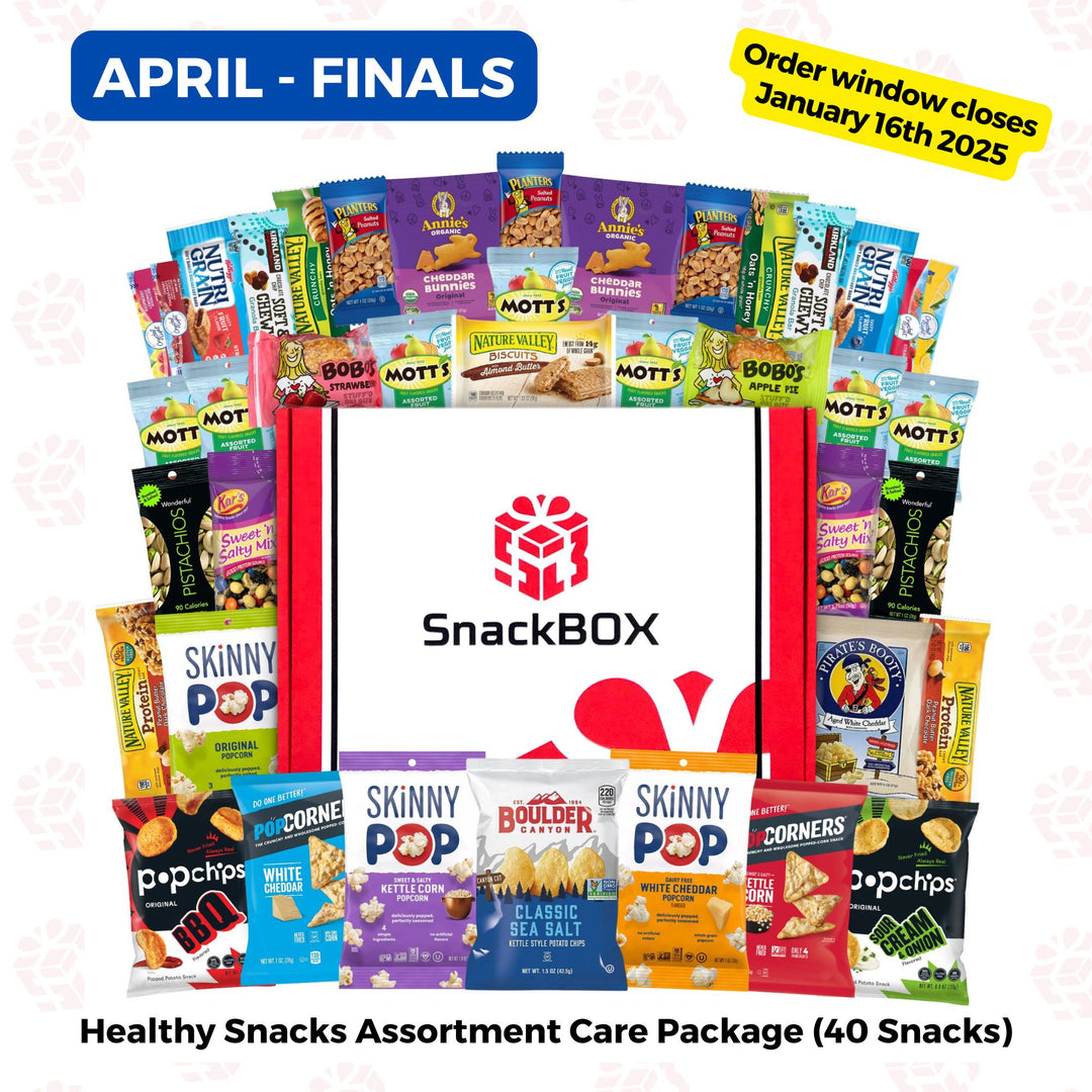 PREPAID (2025/2026) College Student SnackBOX Care Package Subscription Program | 4 Pack BUNDLE | January - April