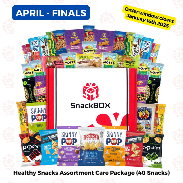 PREPAID (2025/2026) College Student SnackBOX Care Package Subscription Program | 4 Pack BUNDLE | January - April