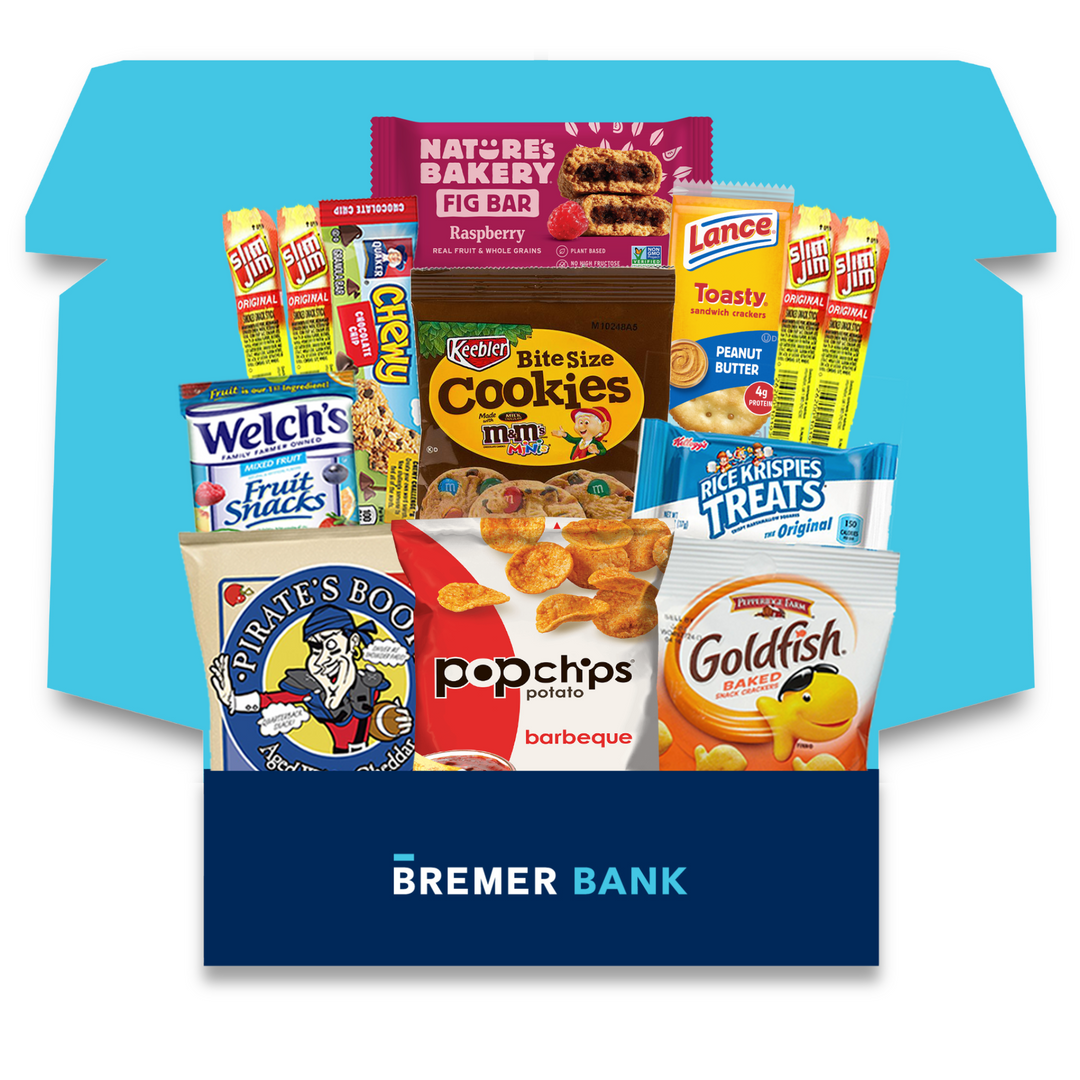 Bremer Bank | Sweet and Salty SnackBOX Care Package (13 Snacks)