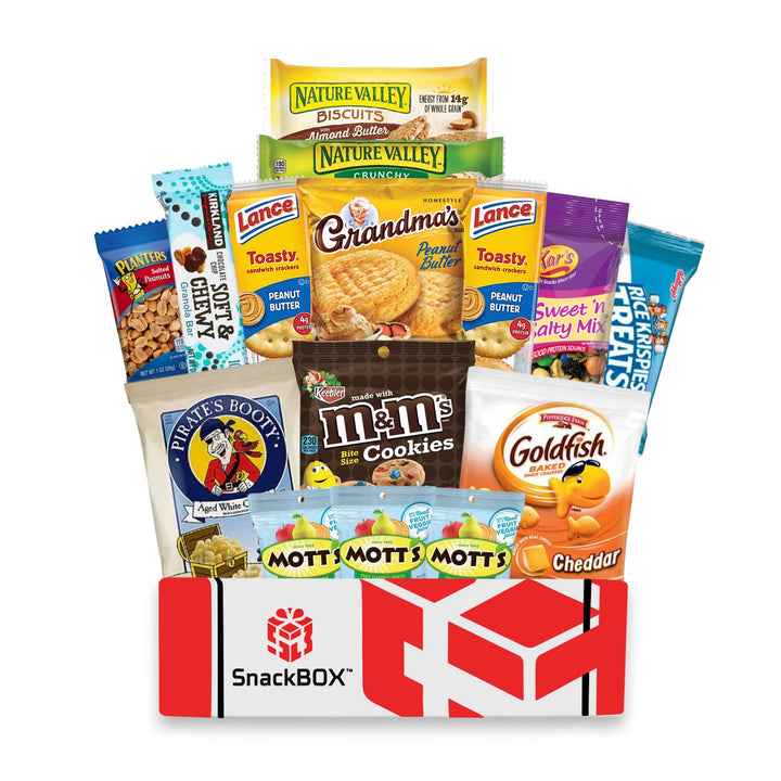 College Care Packages Students, Military, Halloween, Birthday and Back to School (15 Count) From SnackBOX