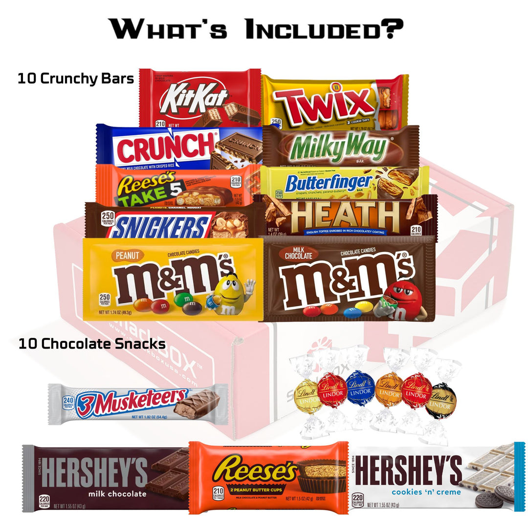 *NEW* Chocolate Candy Bar Box (20 Snacks)