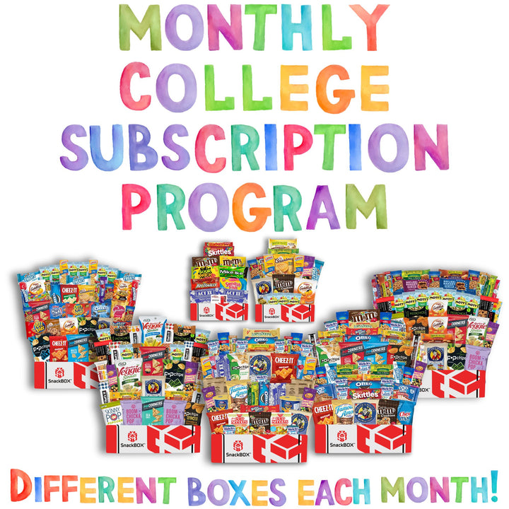 (2023-2024) College Student SnackBOX Care Package Subscription Program | Snacks Delivered each Month!