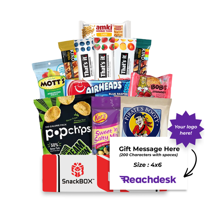 Gluten Free Sweet and Salty SnackBOX Care Package (12 Snacks) + Logo Note Card
