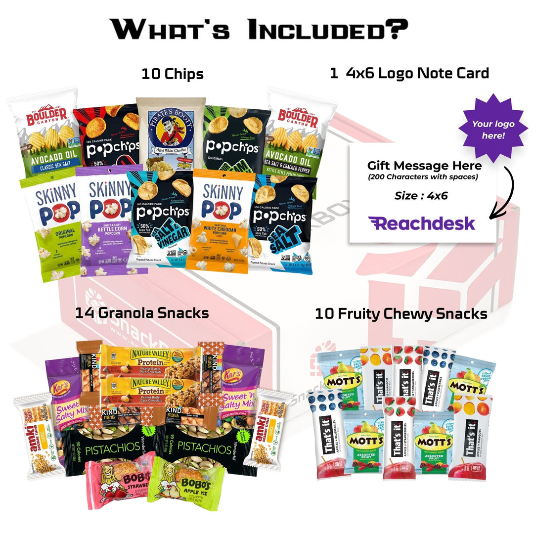 Gluten Free Care Package (34 Snacks) + Logo Note Card