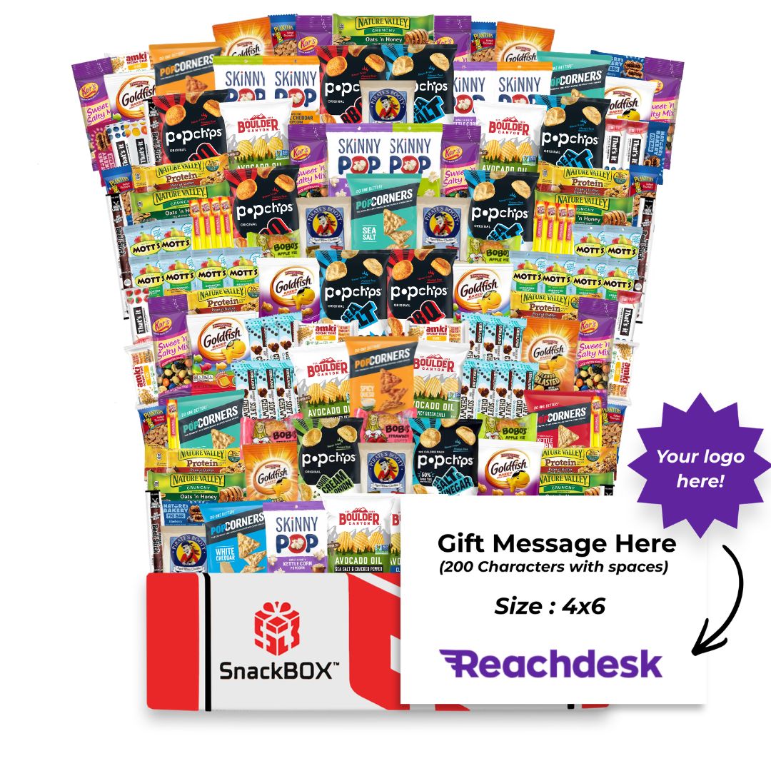 HEALTHY Office Variety Catering Care Package (135 Snacks) + Logo Note Card