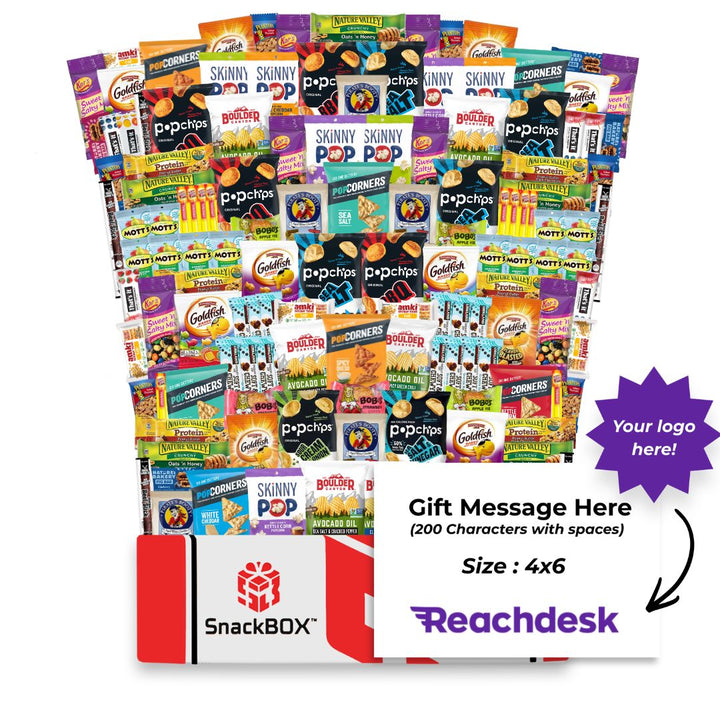 HEALTHY Office Variety Catering Care Package (135 Snacks) + Logo Note Card
