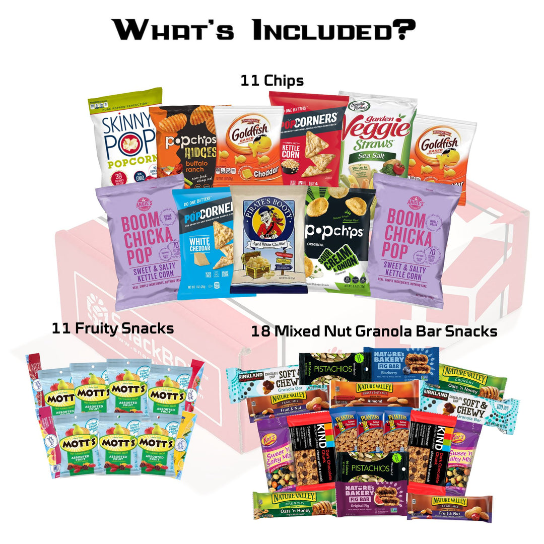 Healthy Snacks Assortment Care Package (40 Snacks)