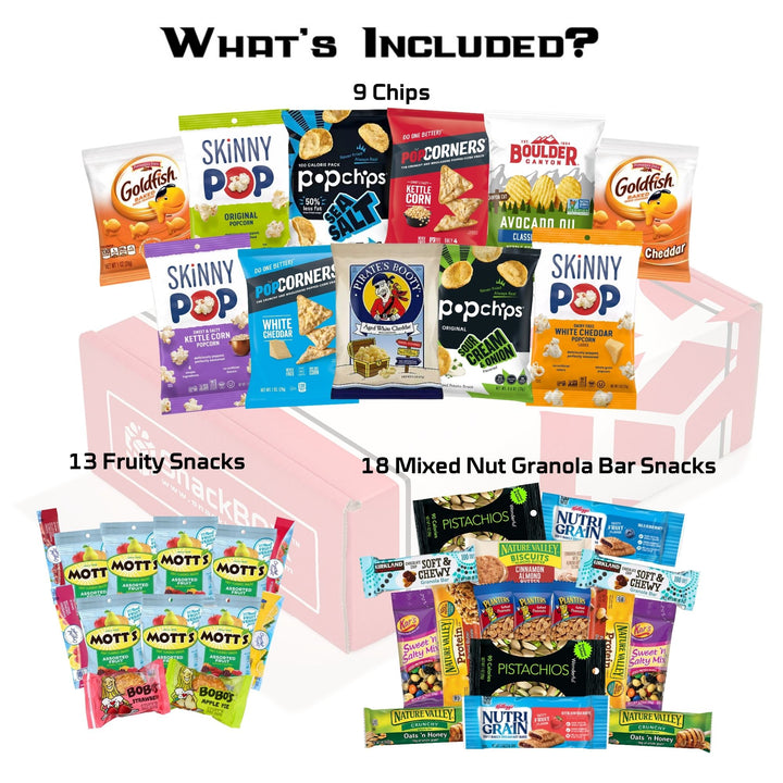 Healthy Snacks Assortment Care Package (40 Snacks)