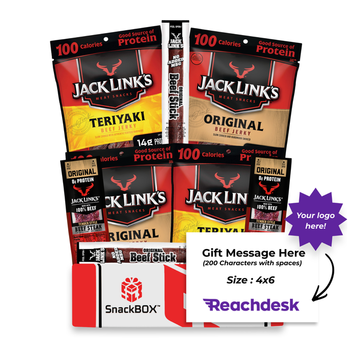 Jack Link's Beef Jerky Care Package (8 Snacks) + Logo Note Card