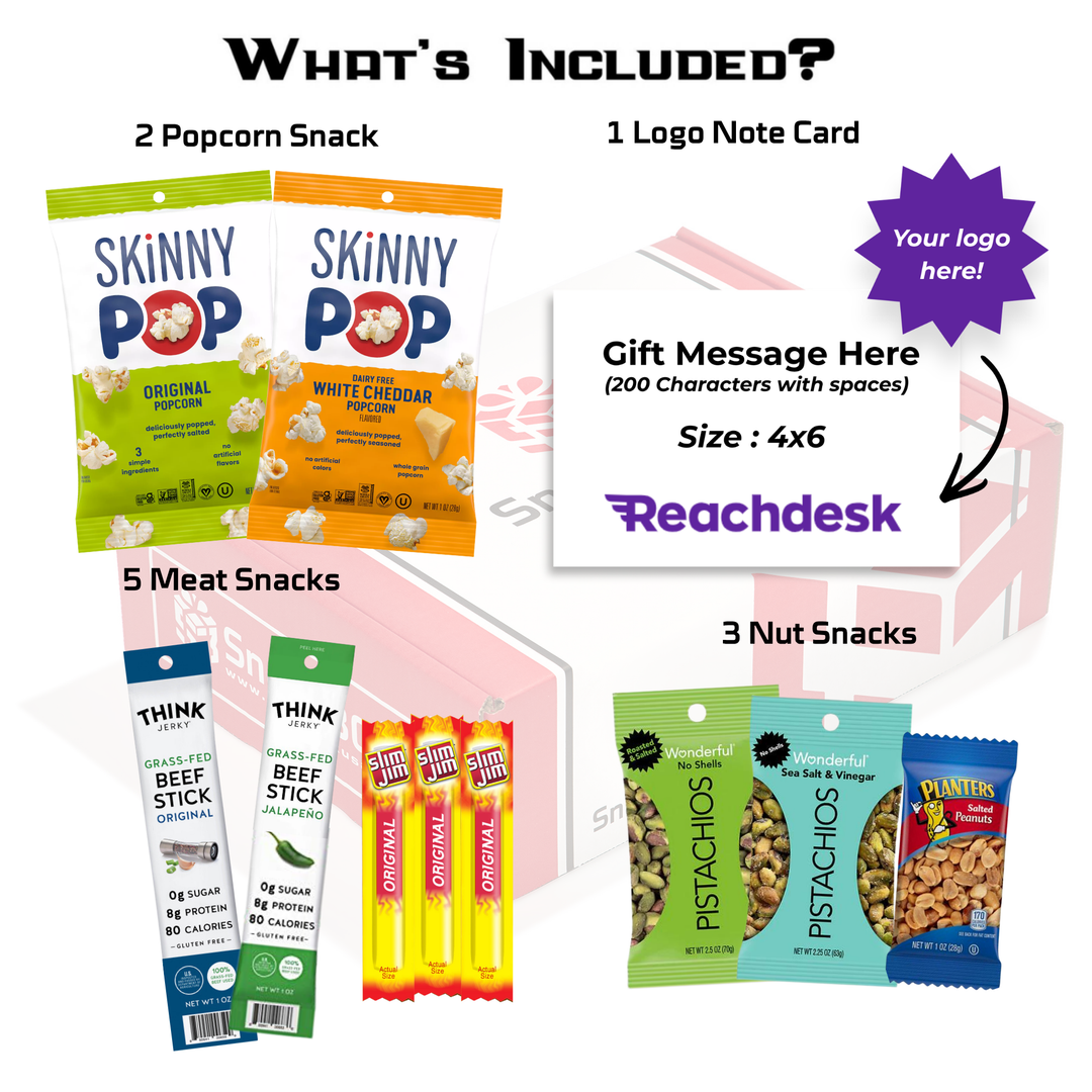 KETO Care Package Low Carb Snacks (10 Snacks) + Logo Note Card