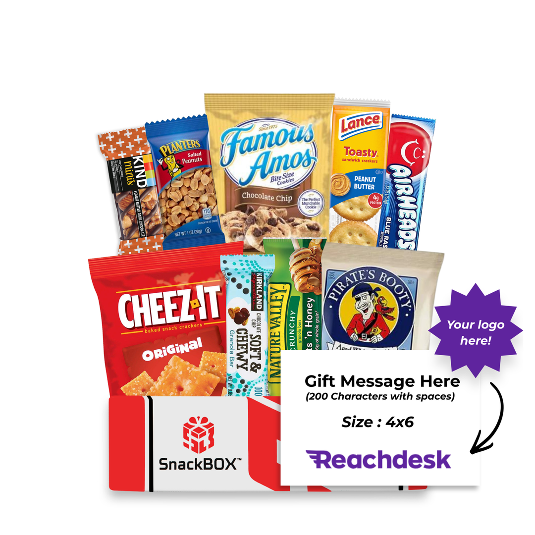 Kosher Care Package (9 Snacks) + Logo Note Card