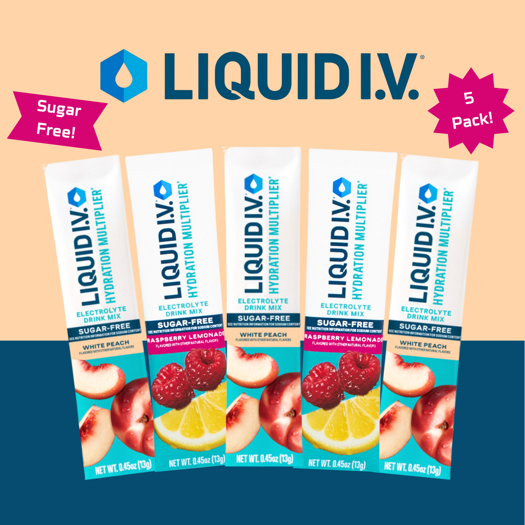 Liquid I.V. Hydration Multiplier Electrolyte Drink Mix – Variety – SUGAR FREE 5-Pack (Add-On Item)