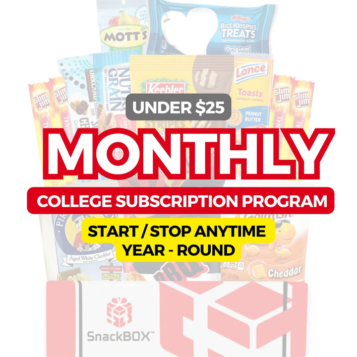 (2025/2026) Monthly SnackBOX Care Package Subscription Program | Snacks Delivered each Month! | SM