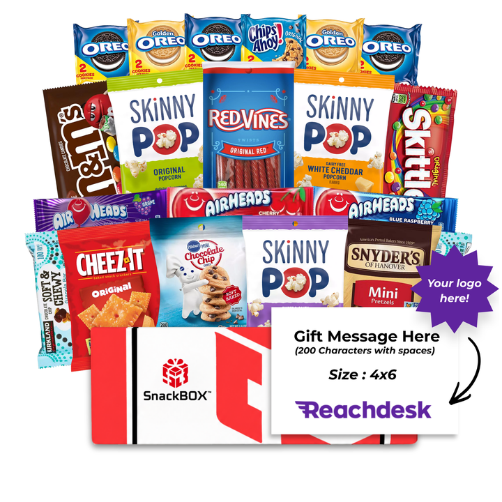 Movie Night Care pacakge (20 Snacks) + Logo Note Card