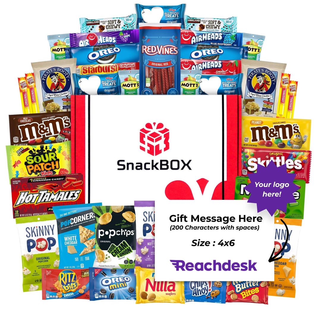 Movie Night Care Package (40 Snacks) + Logo Note Card