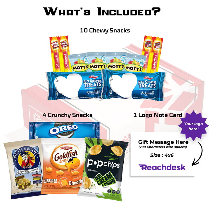 *Nut Sensitive* Snack Assortment Care Package (14 Snacks) + Logo Note Card