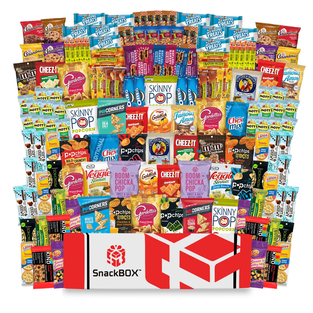 Fun Flavors Box Nut Free Diet Healthy Snack Care Package - 20 Snacks  Variety Assortment of Chips, Cookies, Candy, Bars, Snacks Gift Box