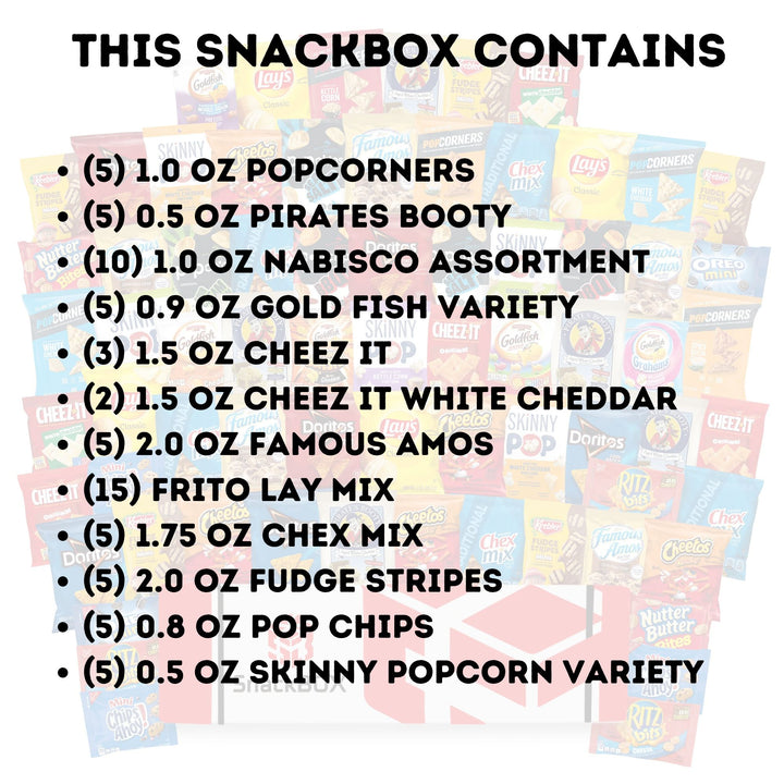 OFFICE CHIPS & COOKIES CATERING VARIETY CARE PACKAGE (70 Snacks)
