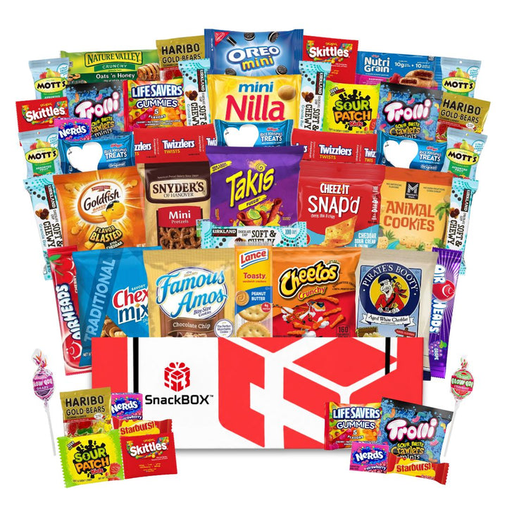 Flavor Fusion Variety Snack Box Care Package (50 Snacks)