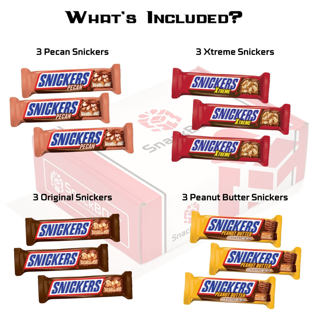 *NEW* Snickers Bar Variety Box (12 Snacks)
