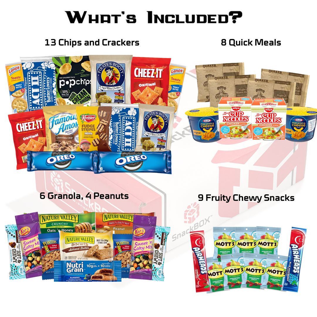 *Quick Meals* Original SnackBOX Care Package (40 Snacks)