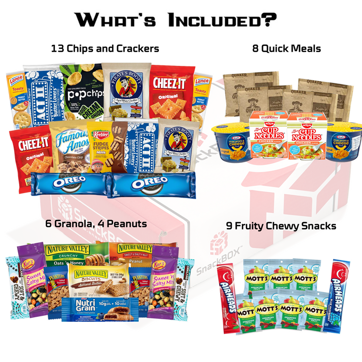 *Quick Meals* Original SnackBOX Care Package (40 Snacks)