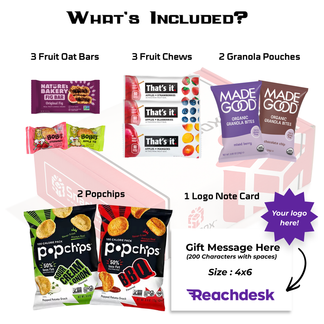 Vegan Care Package (10 Snacks) + Logo Note Card